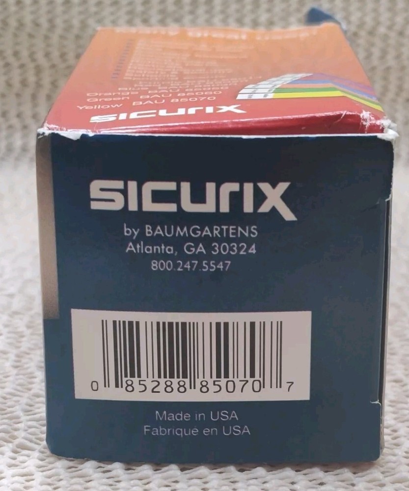 Sicurix Security Wristbands Sequentially Numbered Yellow 100ct.