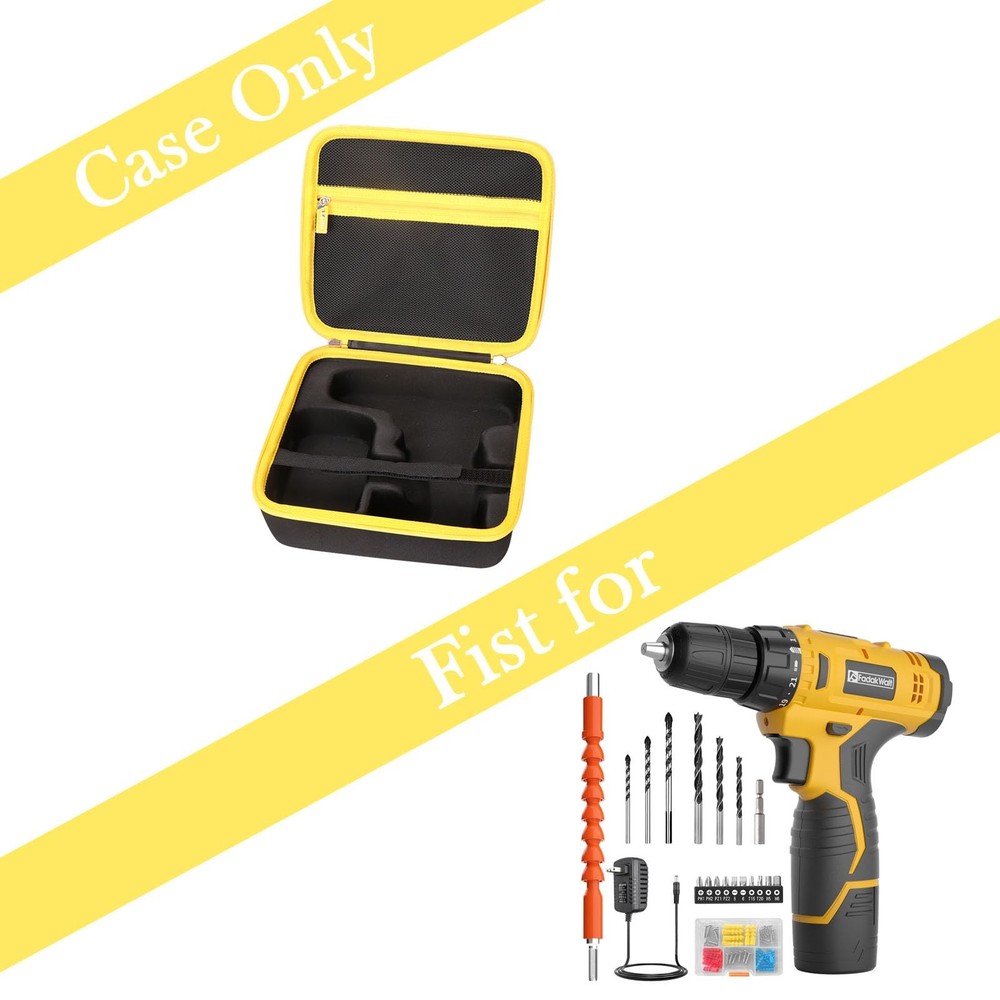 Storage Case for FADAKWALT Cordless Drill Set 12V Power Tool Box Only