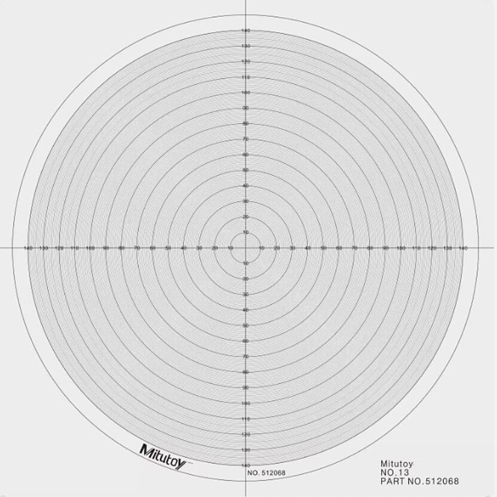 Optical Comparator Chart For Profile Projector Overlay Chart For Mitutoy 512066