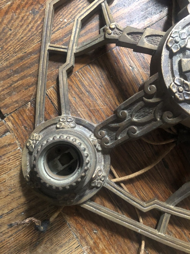 Art Deco 1920s Antique Ceiling Light Flush Mount Restoration DIY Project