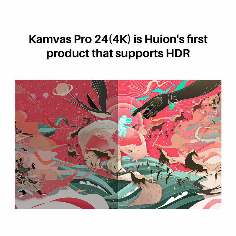 HUION KAMVAS Pro 24(4K) Graphics Drawing Tablet Display HDR + mini keydial KD100