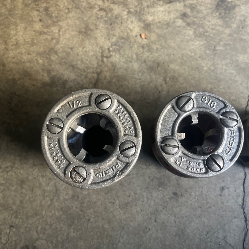 Ridgid 00-R old style pipe threader dies 3 Pc