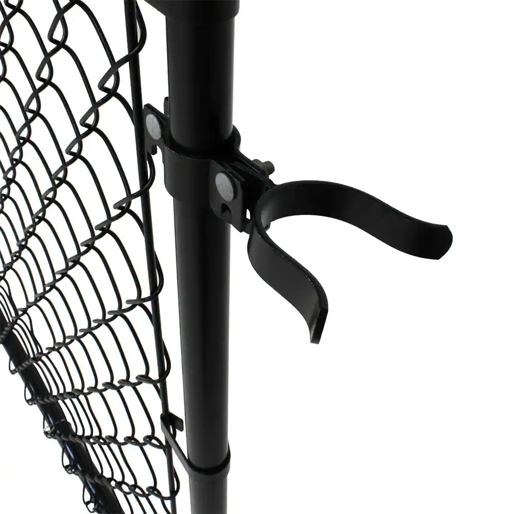 Chain Link Fence 4' H Adjustable Walk Gate Kit Square Corner Frame Black