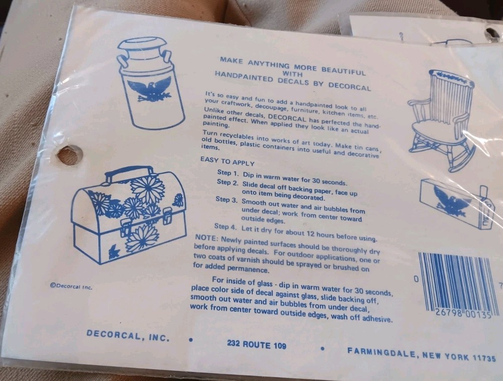 2 Sheets Floral Decals/ A-38/1978/ Decorcal NOS