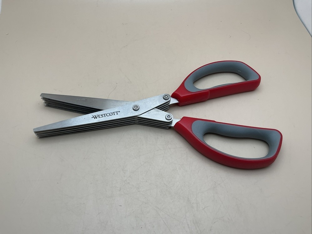 Westcott 8" All Purpose Shredder Scissors, Red, Preowned