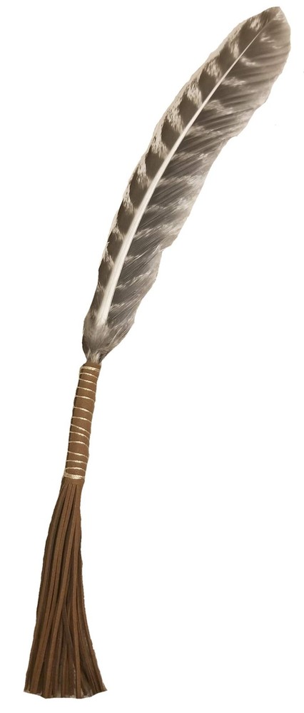 10 Leather Wrapped Smudging Feather with Tassel