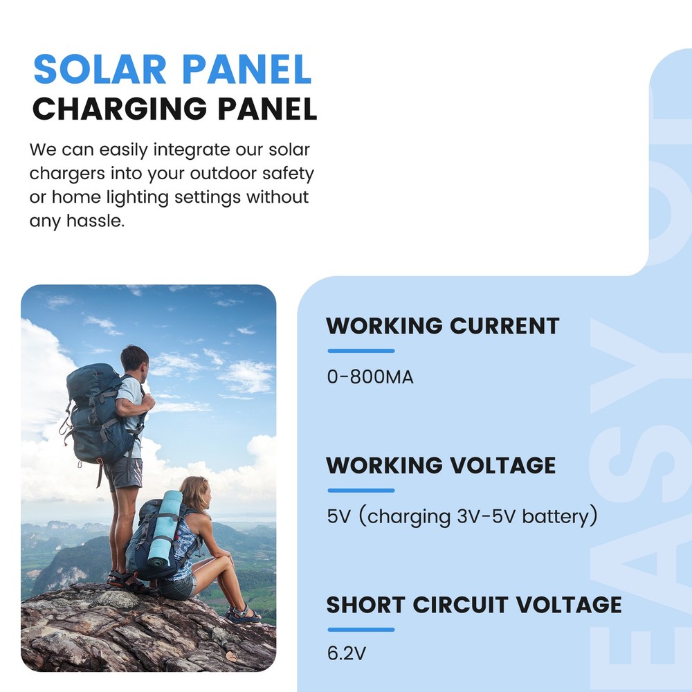 10W Solar Panel for Home Security Camera Solar Cells Powered with7489
