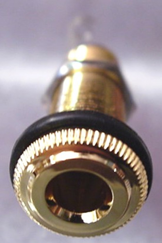 GOLD FLUSH MOUNT CYLINDER JACK FOR GUITAR
