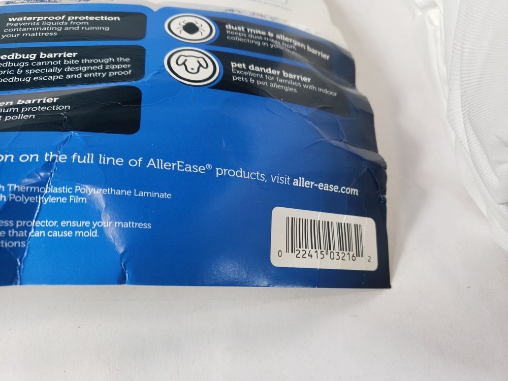 AllerEase Waterproof Maximum Allergy Mattress Protector King Size Amazon Return