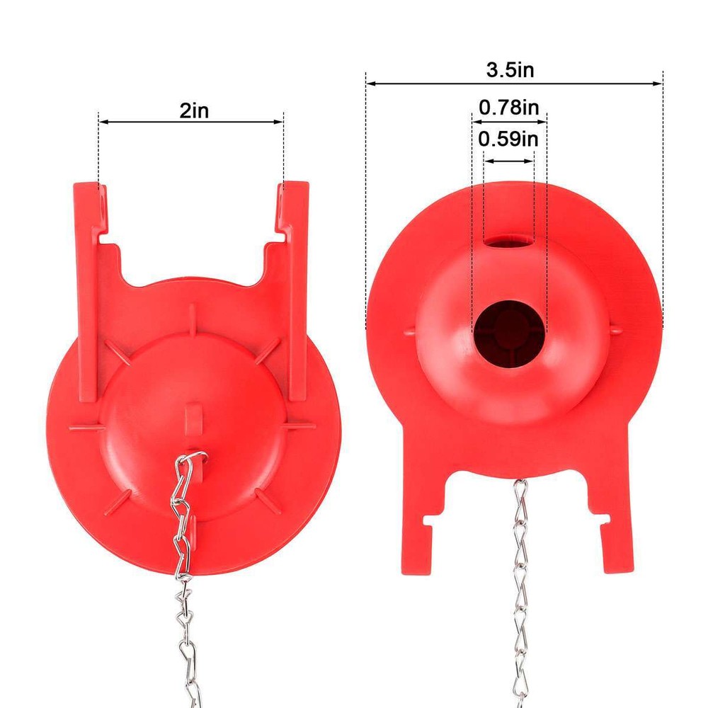 Toilet Flapper Ultra High Performance Universal Flapper 3" Flush Valves (2 PCS)