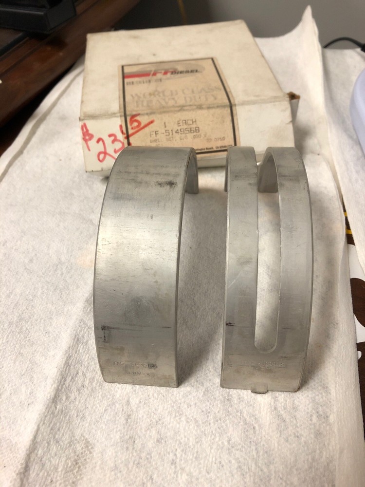 FF 5149568 SHELL SET CS MAIN BEARING (.020" U.S.) (SLOTTED UPPER)