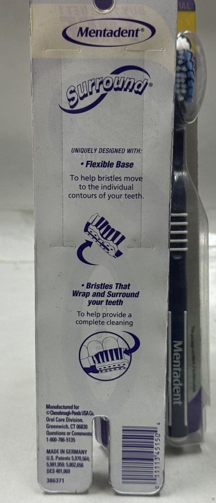 4 mentadent #93 soft-full toothbrushes scuffed packaging