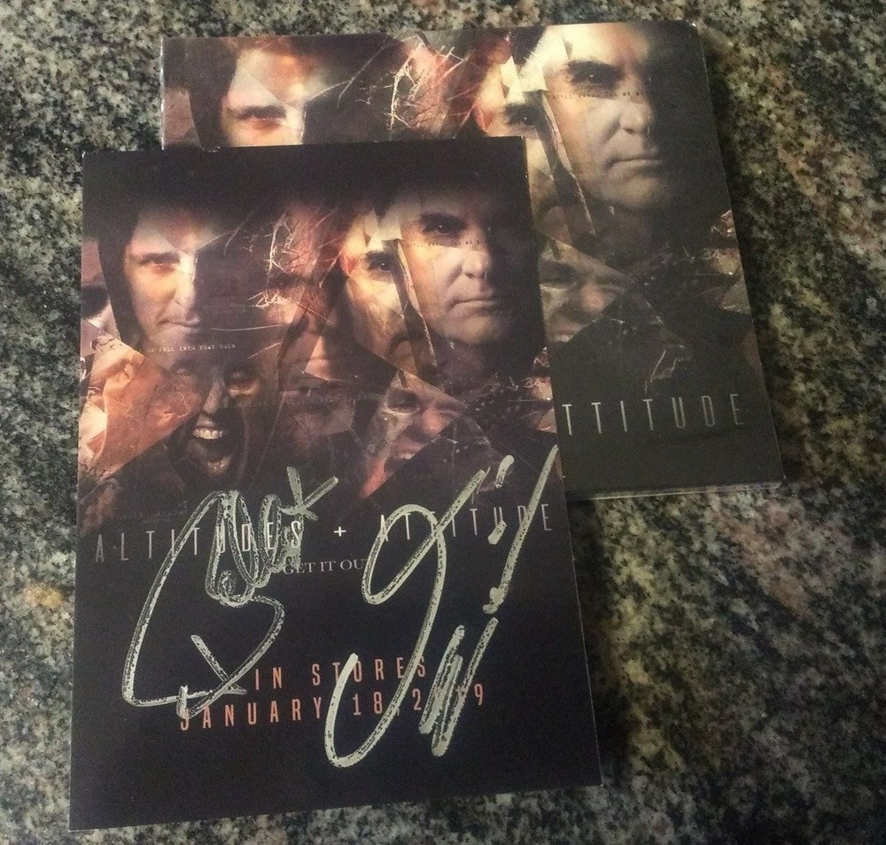 ALTITUDES & ATTITUDE GET IT OUT CD MEGADETH ANTHRAX W/ AUTOGRAPHED POSTCARD