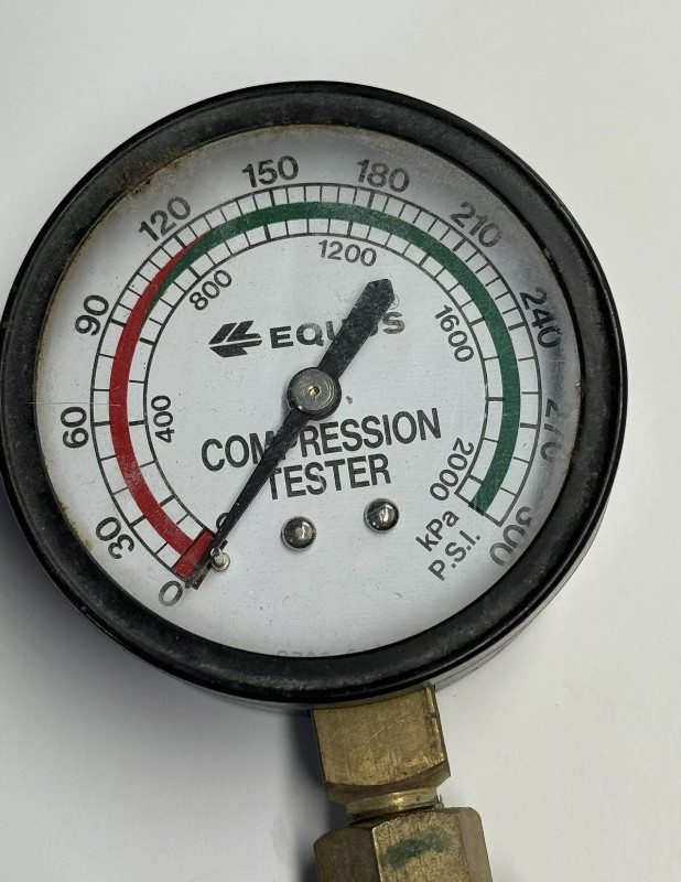 NOS Equus 2.5" Black Compression Tester Gauge #C700-210-15 W/Stem - Fast Ship