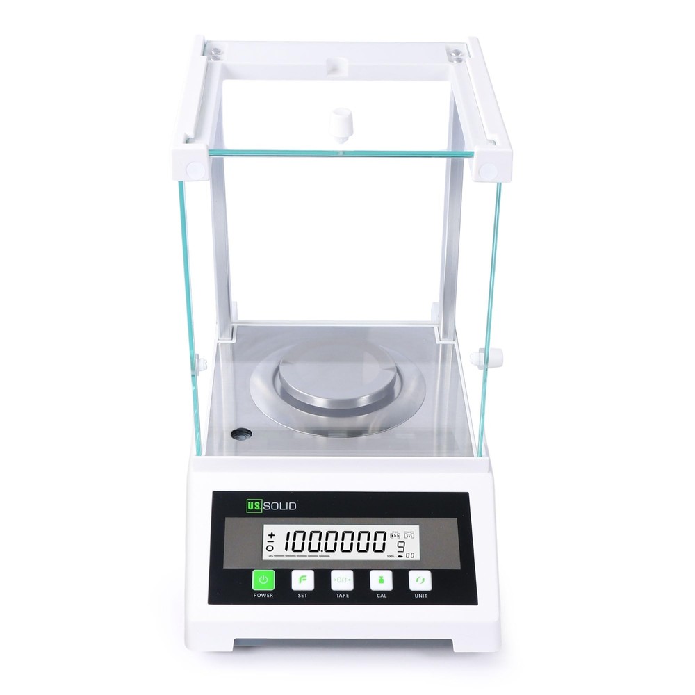 U.S. Solid 100g x 0.0001g Analytical Balance with Automatic Internal Calibration