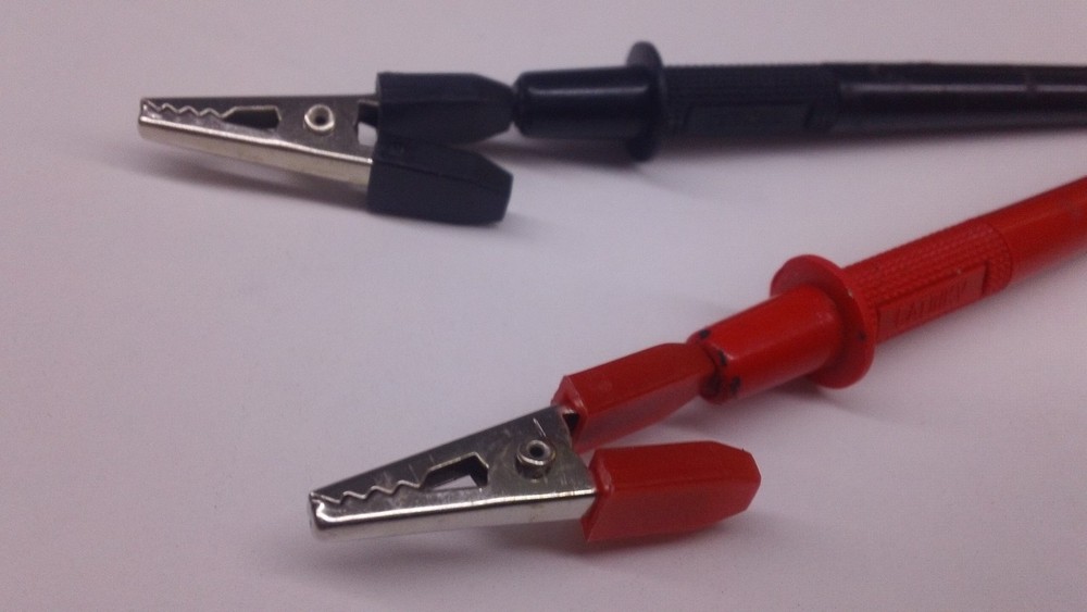 Electronics School Supply VOLTMETER test lead ALLIGATOR clips