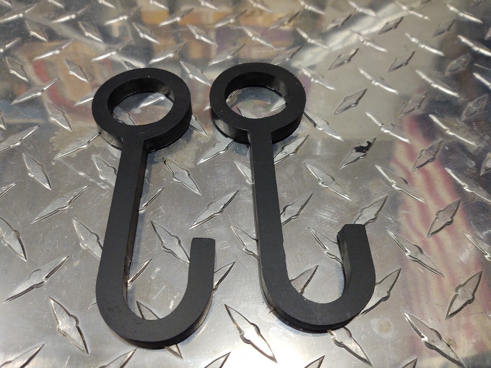 AR500 Steel Gong Hooks 8" long