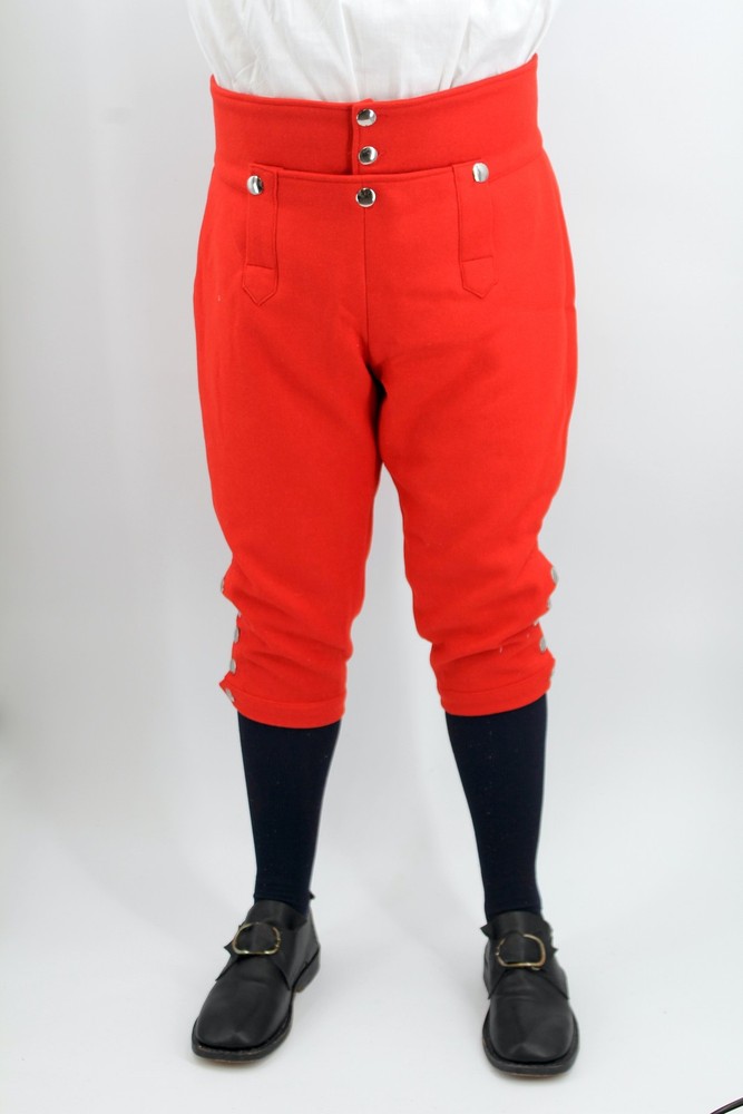 Red Wool Knee Breeches Size 40