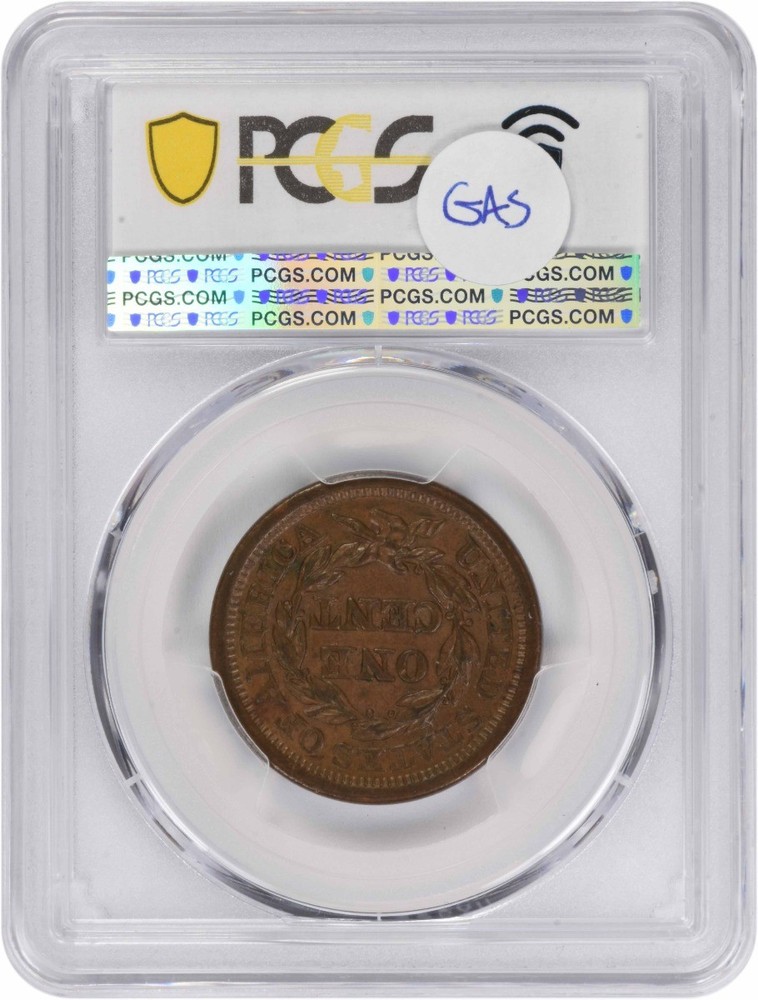 1853 Large Cent AU50 PCGS