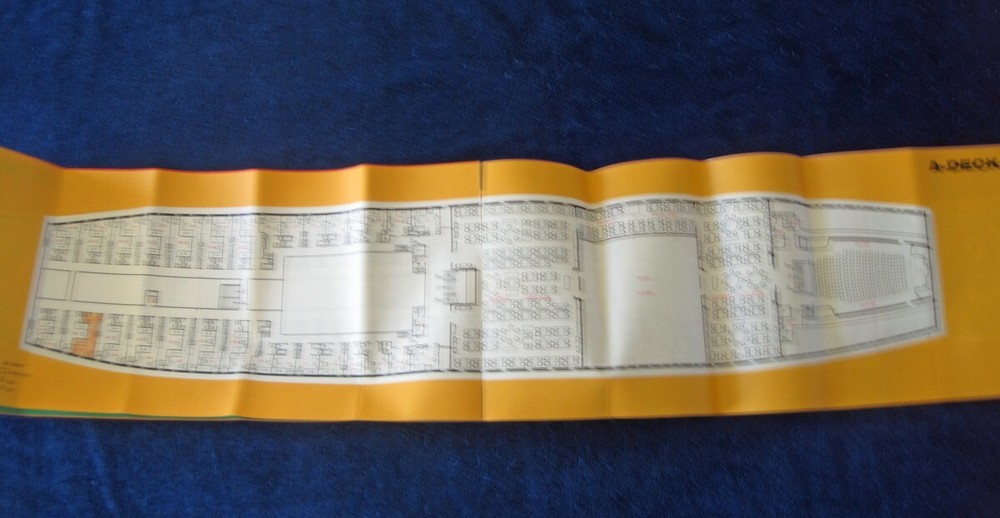 M/S EUROPA -- Fold-Out Deck Plans -- North German Lloyd