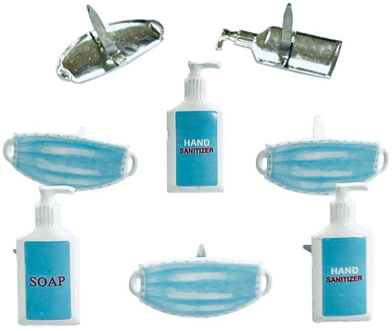 Eyelet Outlet Shape Brads 12/Pkg Mask & Soap