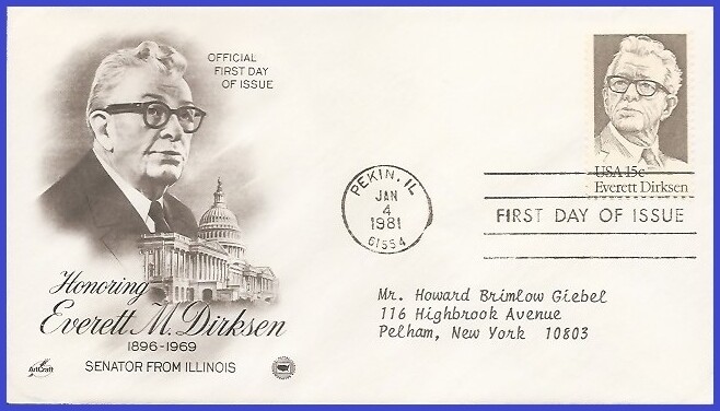 USA5 #1874 ADDR PCS ARTCRAFT FDC   Everett Dirksen