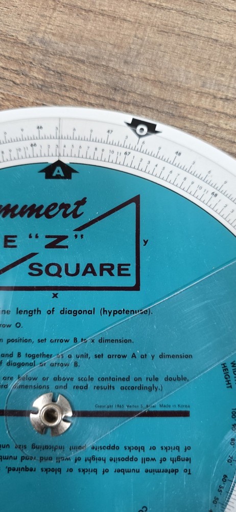Emmett E “Z” Square Circular Calculator Pre Owned
