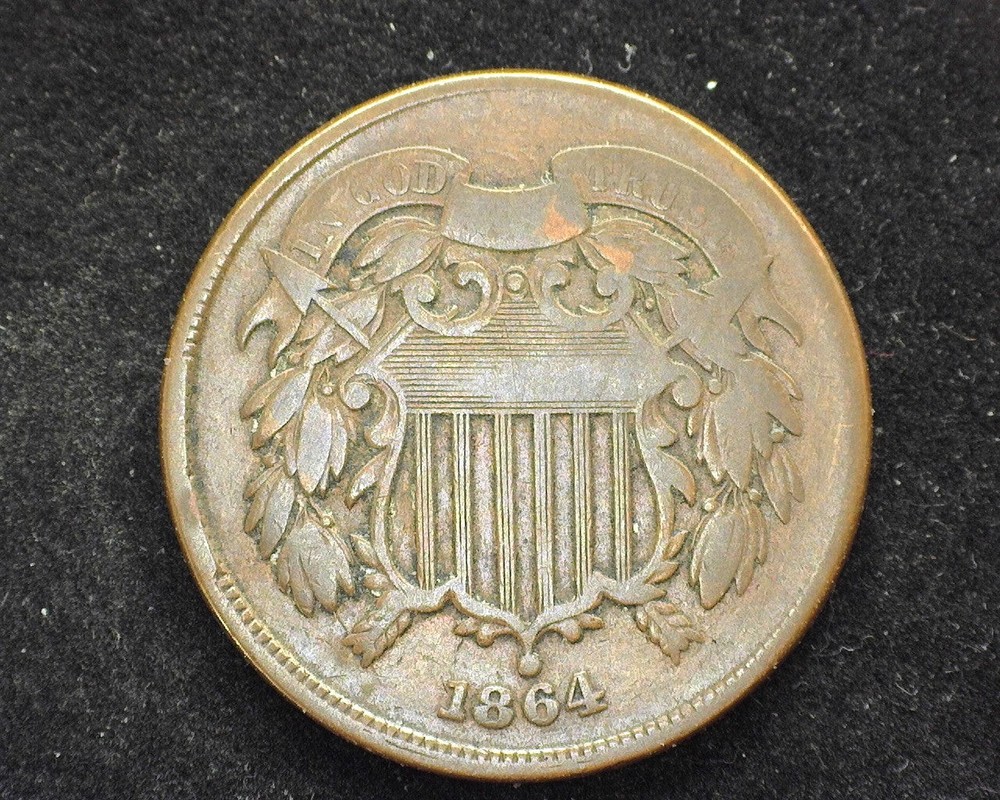 HS&C: 1864 Two Cent Piece VG - US Coin
