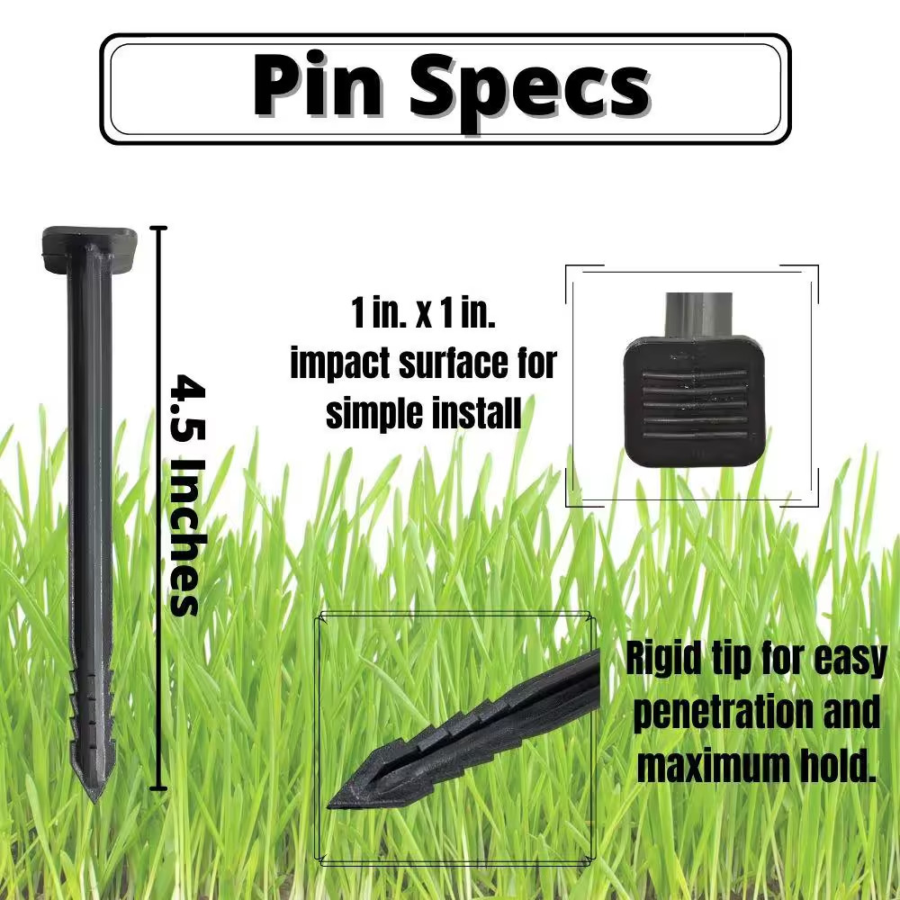4.5 In. Black Plastic Landscape Fabric Peg (20-Pack)