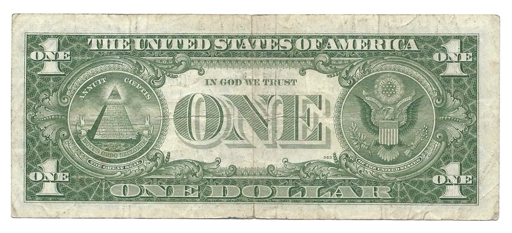 1957 A $1 Dollar Silver Certificate Blue Seal CA Block
