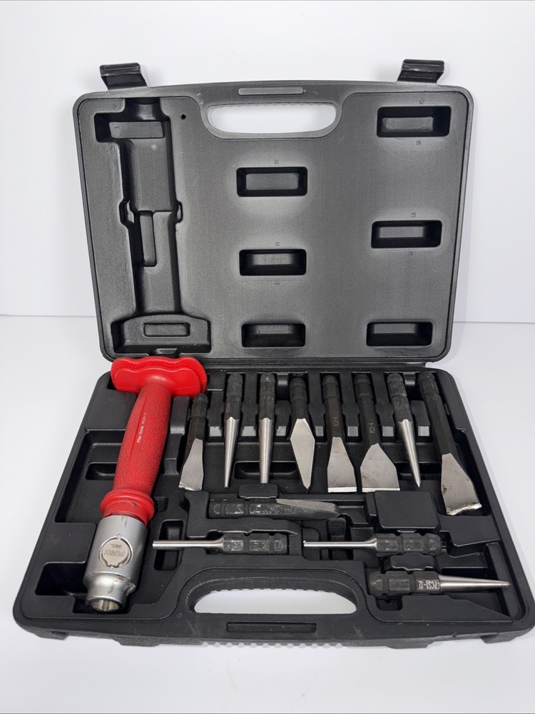 MAC Tools PCS1000K PCS1-1 13pc Interchangeable Punch & Chisel Set W/Case NICE!!