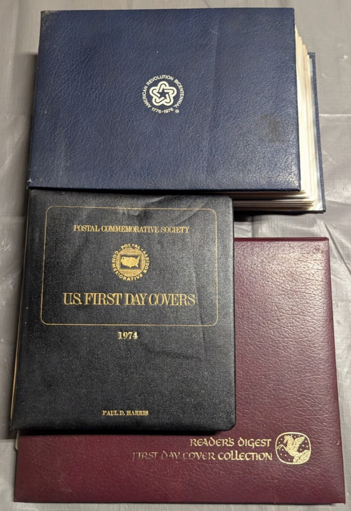 FIRST DAY COVERS 3BINDERS 1974,1976,1981