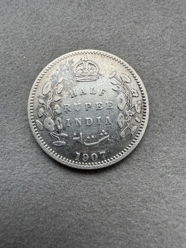 1907 Half Rupee - India - King Edward VII
