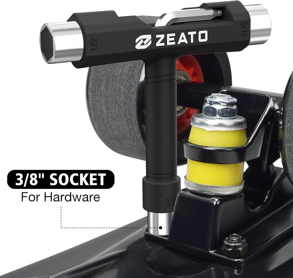 All-in-One Skate Tools Multi-Function Portable Skateboard T Tool Accessory wi...