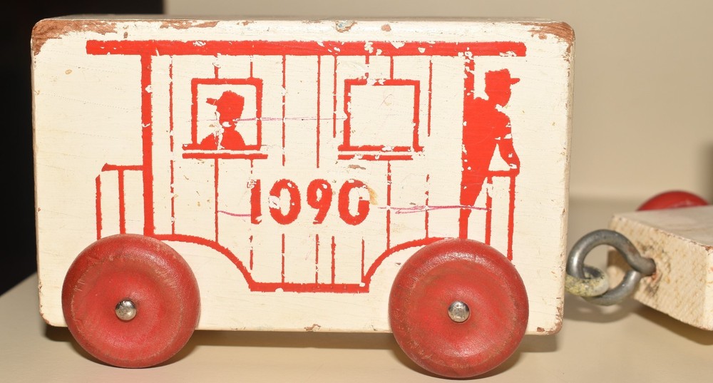 Vintage Wooden Pull Train