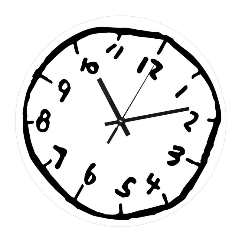 Graffitis Wall Clock Silents Function for Minimalists Home and Office