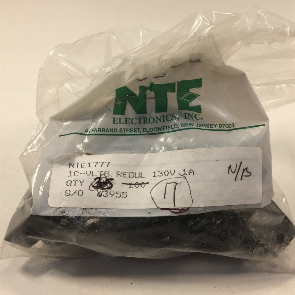 (1) NTE NTE1777 Integrated Circuit TV Fixed Voltage Regulator