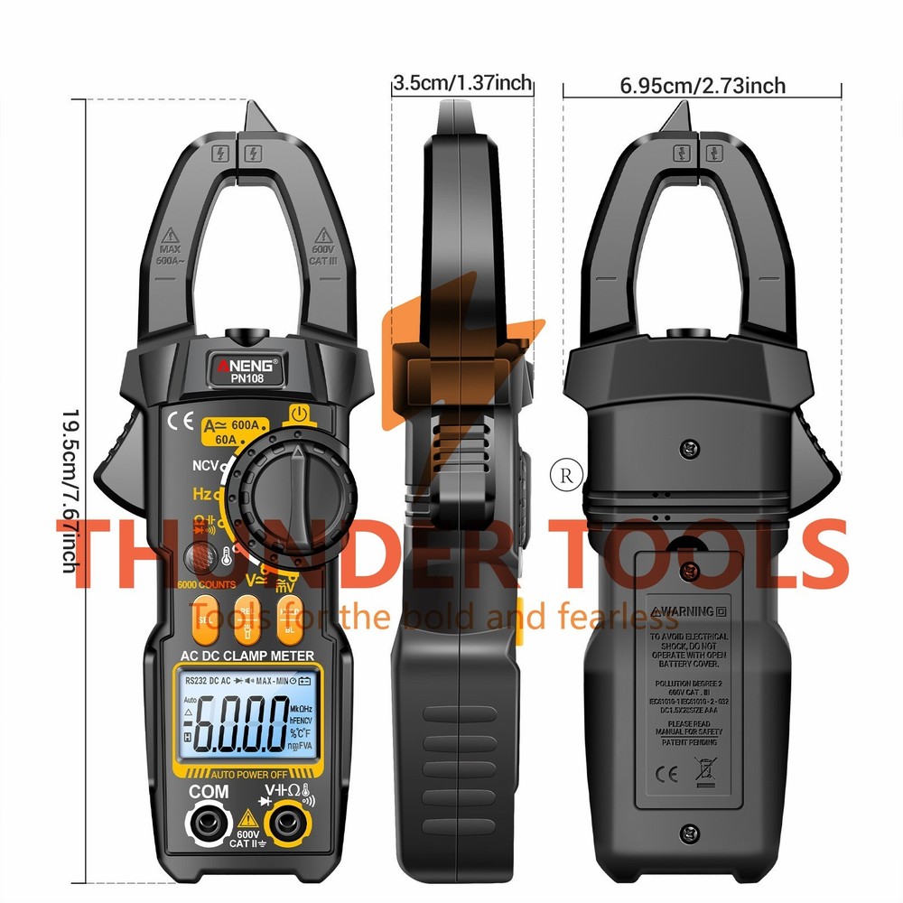 Thunder Tools ANENG PN108 Digital Clamp Meter Voltage Current Tester