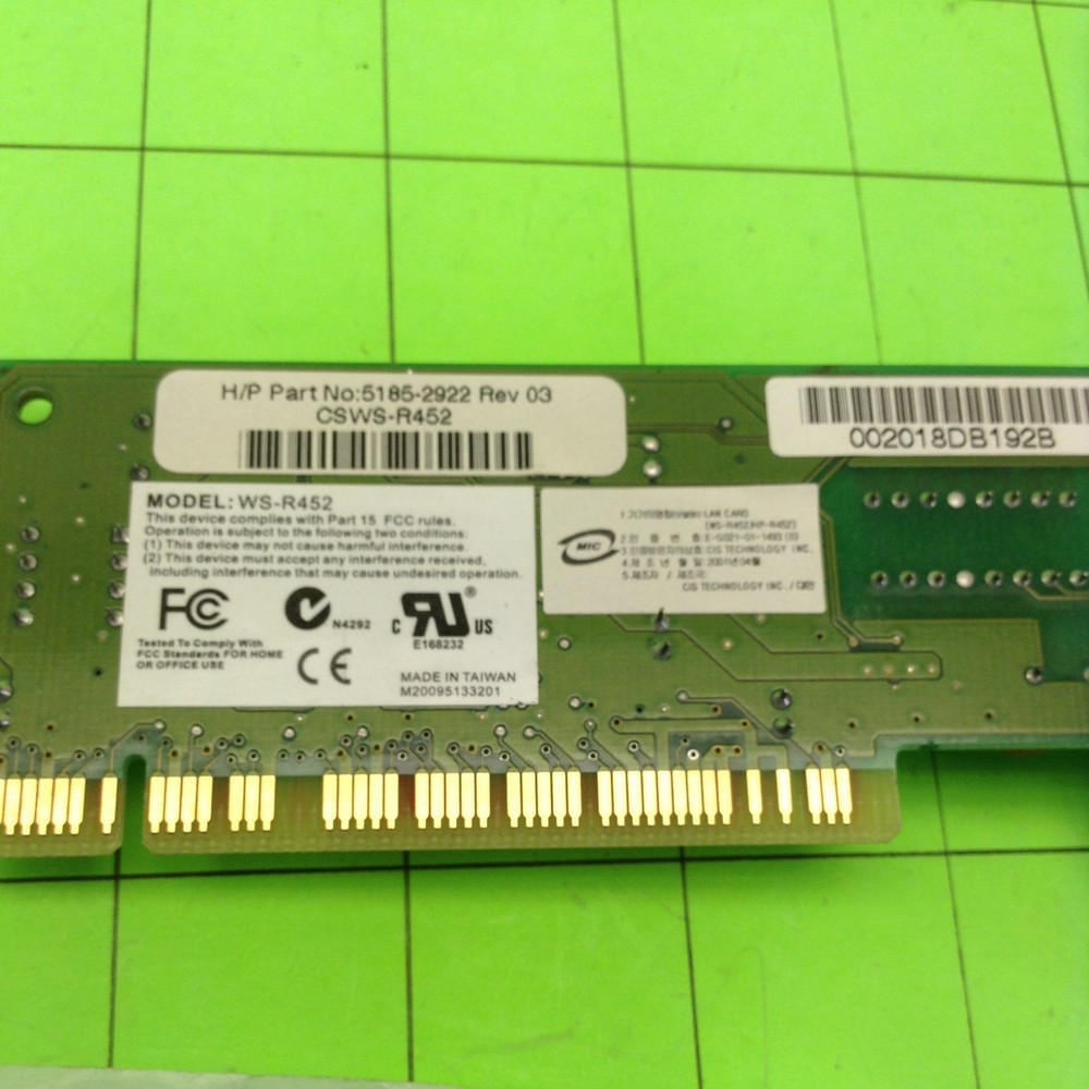 Desktop Computer WS-R452 CSWS-R452 Network Card