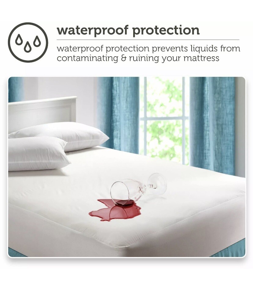Waterproof Fitted Soft Top Mattress Protector Bedding Accessories White Twin