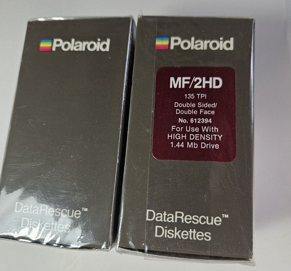 2 New Boxes Polaroid DataRescue Diskettes MF/2HD 10 Pack each box.