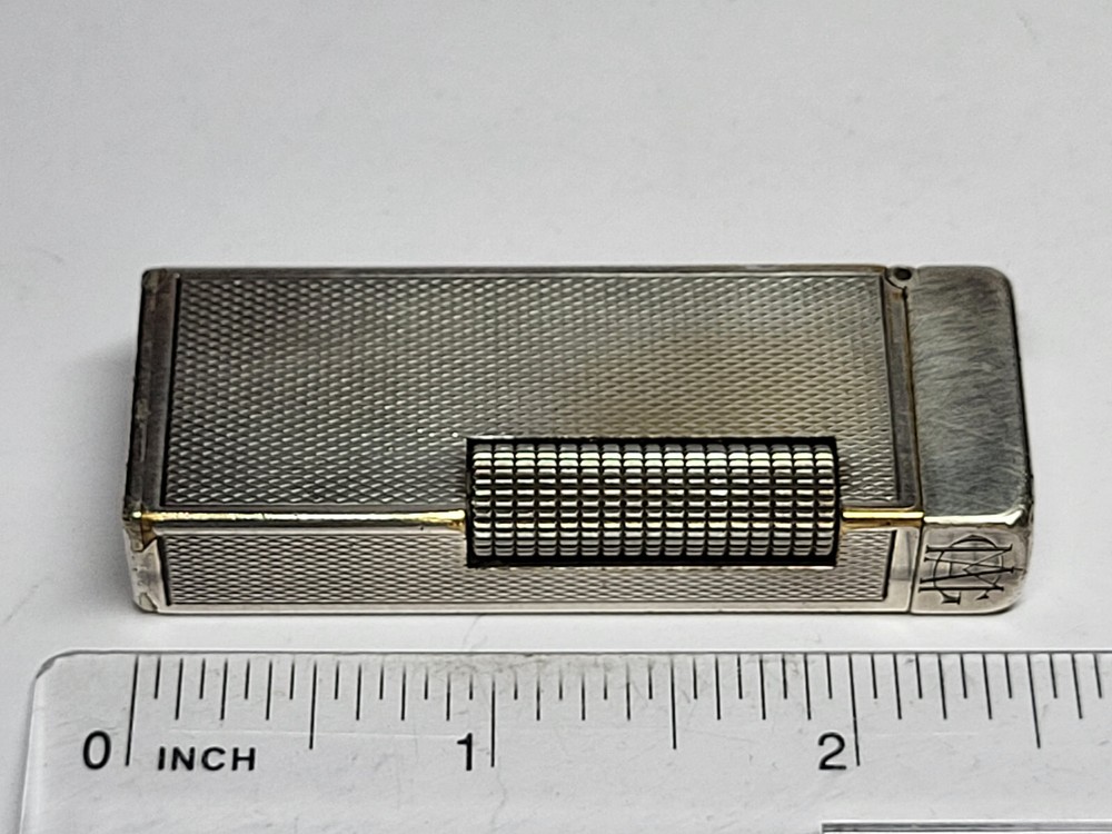 Vintage DUNHILL Silver Plated Gas Lighter
