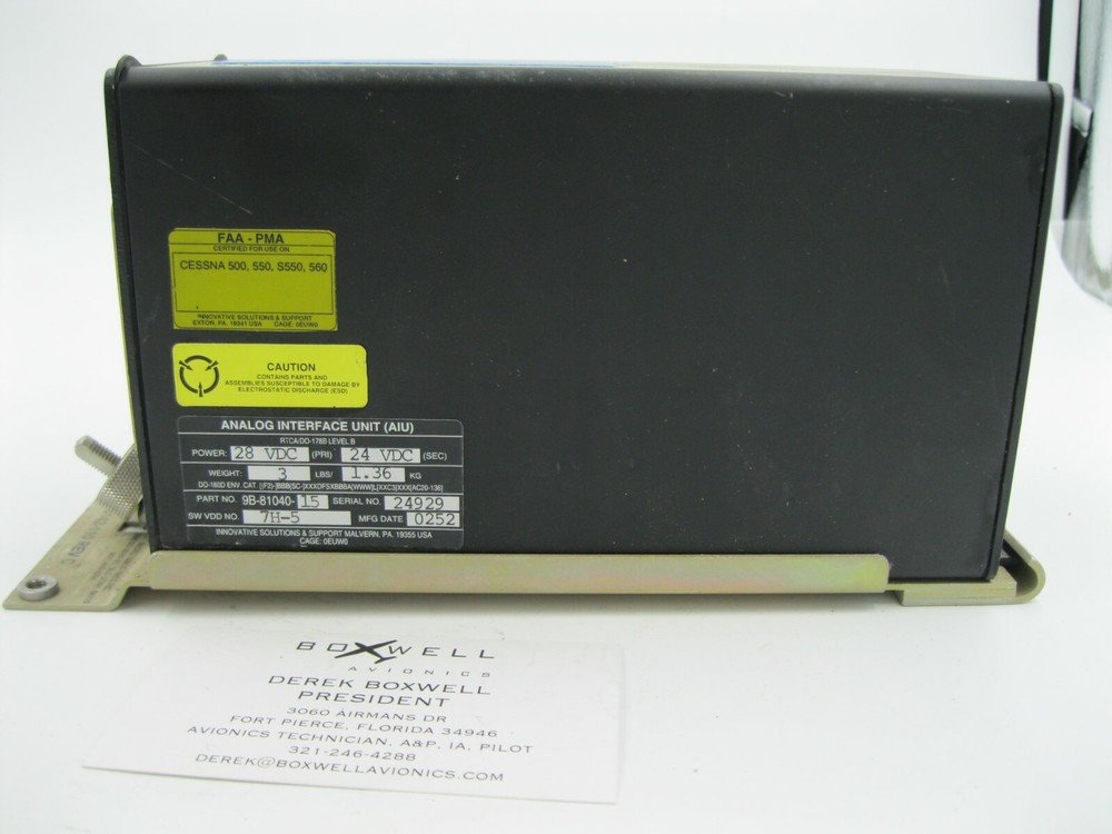 ISS Analog Interface Unit AIU 9B-81040-15
