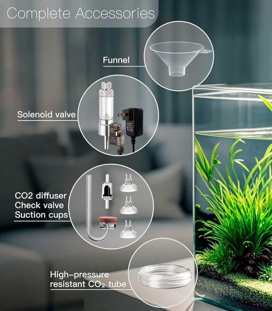 Complete Aquarium CO2 System with Solenoid Valve--