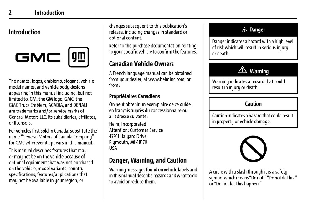 2025 GMC Acadia/Denali Owners Manual User Guide Reference Book