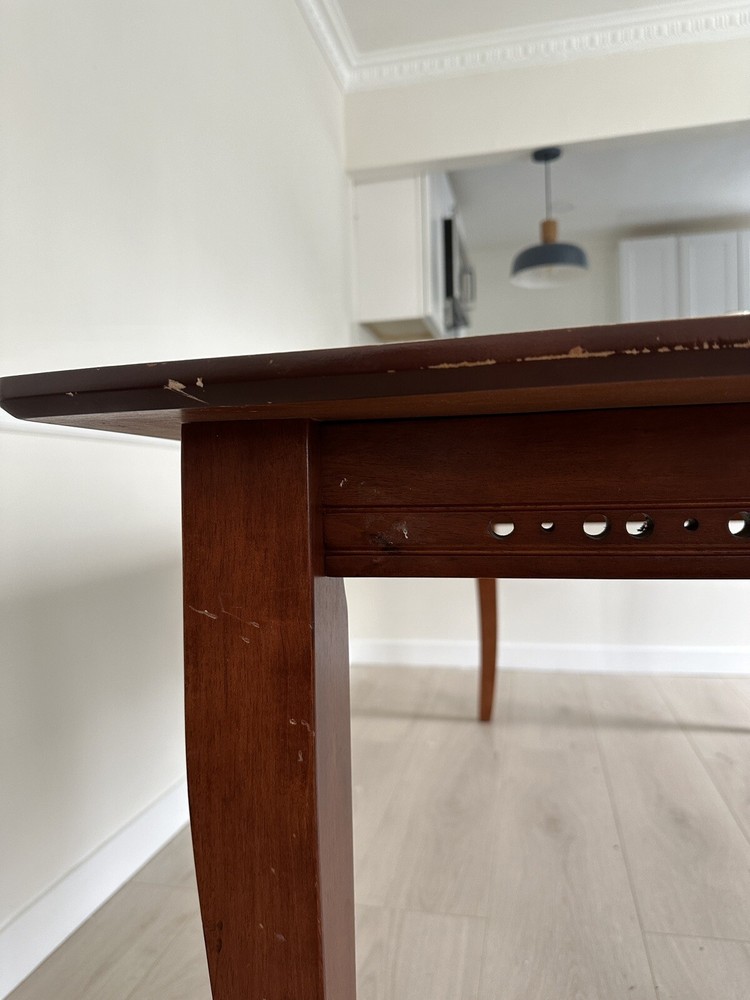 wood dining table set 6 chairs used