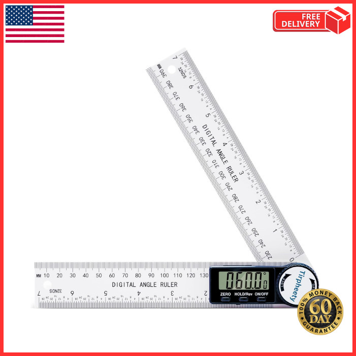 Third Generation Protractor Angle Finder Digital Angle Ruler with 7Inch 200Mm US