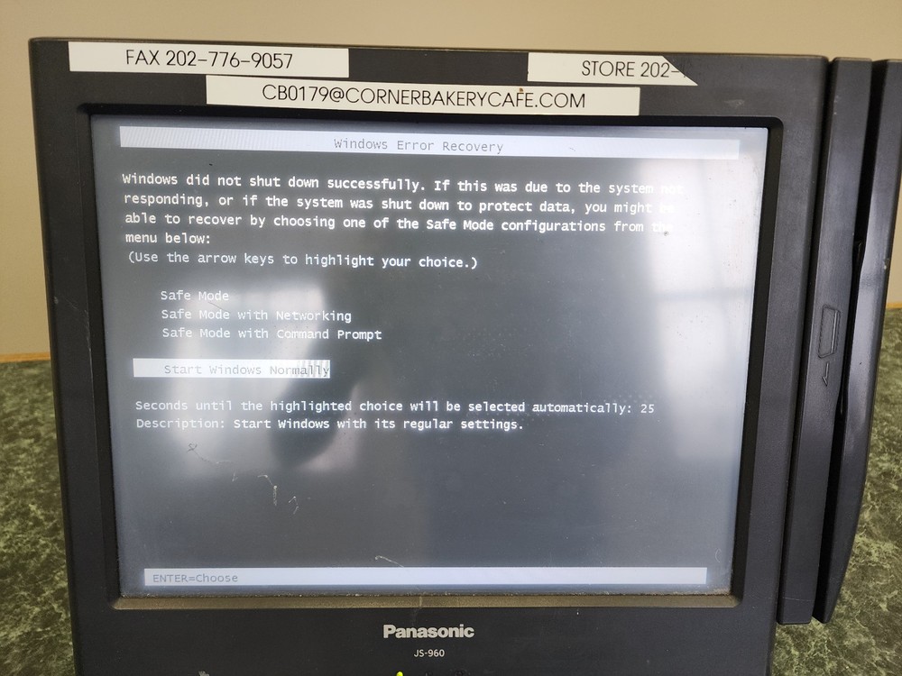 Panasonic JS-960 POS Model JS-960WP 15" Workstation w/ Card Reader