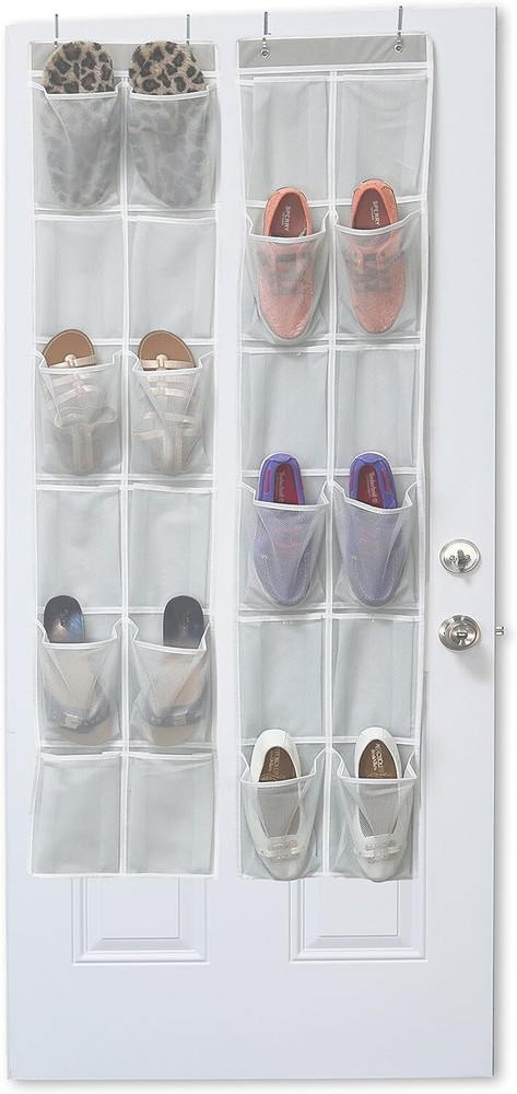 2PK Over Door Hanging Shoe Organizer - 12 Spacious Pocket Solution