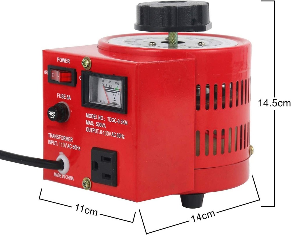 Auto Voltage Transformer AC Variable Volt Converter 110VAC Input 0-130VAC 500W